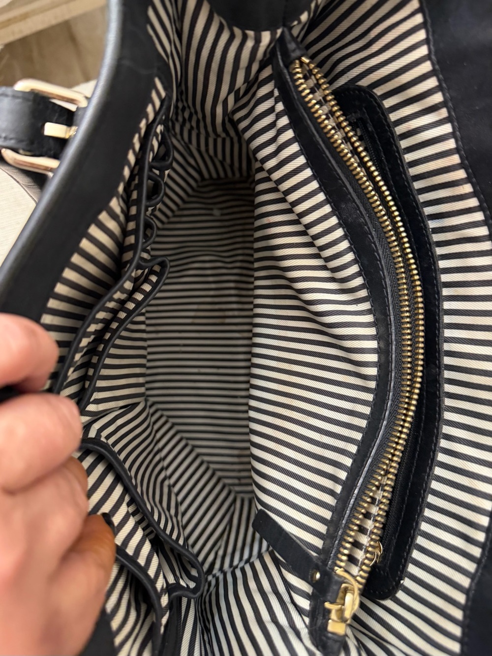 Kate Spade Vanston Dylan Large Black Leather Work Tote Shoulder Bag - Picture 8 of 14